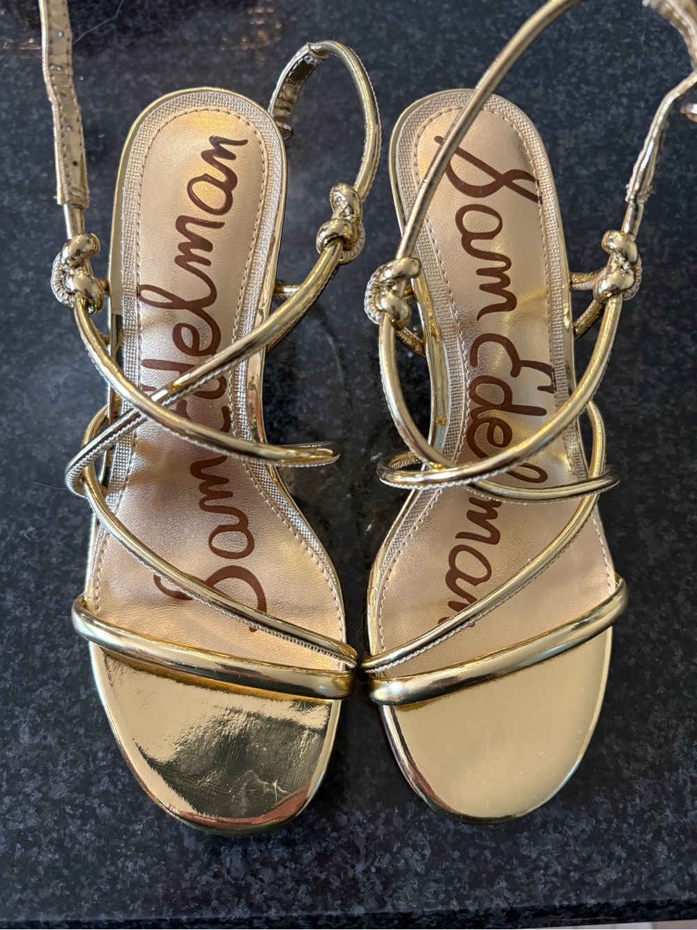Sam Edelman Riana Gold Strappy Sandals
